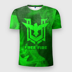 Футболка спортивная мужская Free Fire - green gradient, цвет: 3D-принт