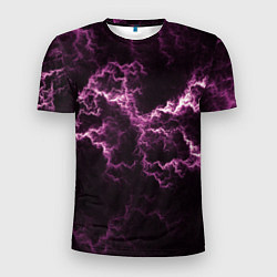 Футболка спортивная мужская Lightning pink glow, цвет: 3D-принт