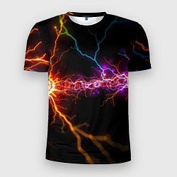 Мужская спорт-футболка Две неоновые вспышки
