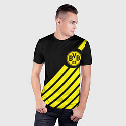 Футболка спортивная мужская Borussia geometry yellow, цвет: 3D-принт — фото 2