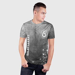 Футболка спортивная мужская Galatasaray - grey gradient вертикально, цвет: 3D-принт — фото 2