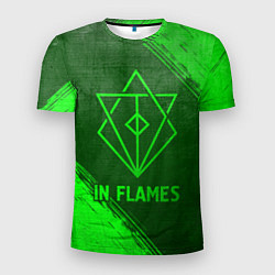 Мужская спорт-футболка In Flames - green gradient