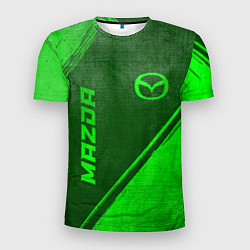 Футболка спортивная мужская Mazda - green gradient вертикально, цвет: 3D-принт