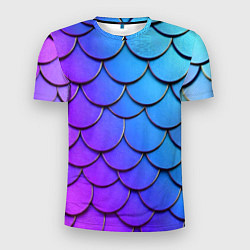 Футболка спортивная мужская Градиент на чешуе, цвет: 3D-принт