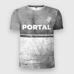 Футболка спортивная мужская Portal - grey gradient посередине, цвет: 3D-принт