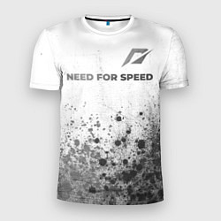 Мужская спорт-футболка Need for Speed - white gradient посередине
