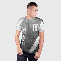 Футболка спортивная мужская Paramore - grey gradient вертикально, цвет: 3D-принт — фото 2