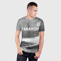 Футболка спортивная мужская Paramore - grey gradient посередине, цвет: 3D-принт — фото 2