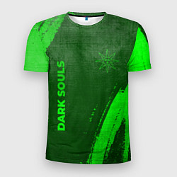 Футболка спортивная мужская Dark Souls - green gradient вертикально, цвет: 3D-принт