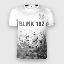 Мужская спорт-футболка Blink 182 - white gradient посередине