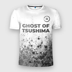 Футболка спортивная мужская Ghost of Tsushima - white gradient посередине, цвет: 3D-принт