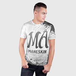 Футболка спортивная мужская Maneskin - white gradient, цвет: 3D-принт — фото 2