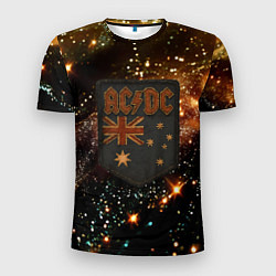 Футболка спортивная мужская ACDC в стиле нашивки, цвет: 3D-принт