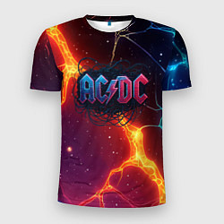 Мужская спорт-футболка ACDC логотип в градиенте