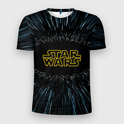 Футболка спортивная мужская Звёздные войны космический прыжок, цвет: 3D-принт