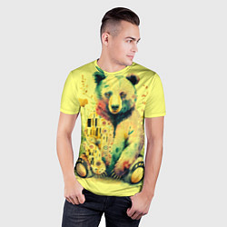 Футболка спортивная мужская Медведь с узорами в стиле Климта, цвет: 3D-принт — фото 2