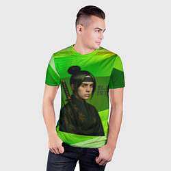 Футболка спортивная мужская Билли Айлиш в стиле ниндзи, цвет: 3D-принт — фото 2