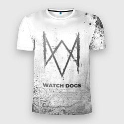 Мужская спорт-футболка Watch Dogs - white gradient