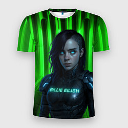 Футболка спортивная мужская Билли Айлиш космический костюм, цвет: 3D-принт