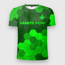 Футболка спортивная мужская Saints Row - green gradient посередине, цвет: 3D-принт