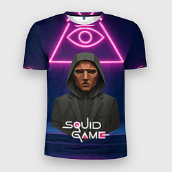 Футболка спортивная мужская Игра в кальмара - ведущий в маске, цвет: 3D-принт