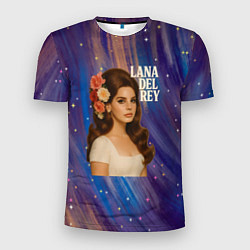Футболка спортивная мужская Lana Del Rey с цветами в волосах, цвет: 3D-принт