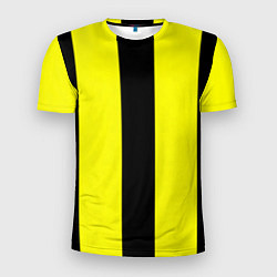 Футболка спортивная мужская Color yellow black line, цвет: 3D-принт