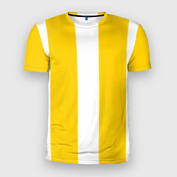 Футболка спортивная мужская Color yellow white line, цвет: 3D-принт
