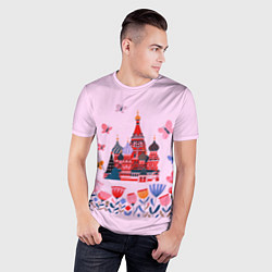 Футболка спортивная мужская Москва - собор, цвет: 3D-принт — фото 2