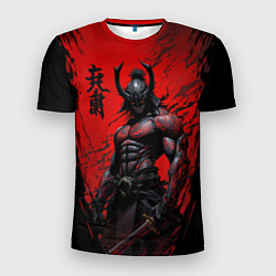 Футболка спортивная мужская Они воин самурай, цвет: 3D-принт