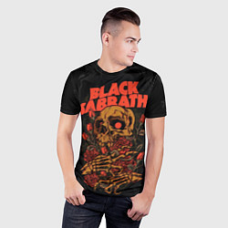 Футболка спортивная мужская Black Sabbath skeleton with roses, цвет: 3D-принт — фото 2
