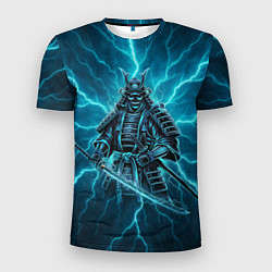 Футболка спортивная мужская Демонический электросамурай, цвет: 3D-принт