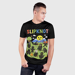 Футболка спортивная мужская Slipknot, мультяшный стиль, цвет: 3D-принт — фото 2