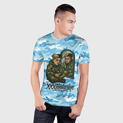 Футболка спортивная мужская XXXTentacion сидит рядом с зеркалом, цвет: 3D-принт — фото 2