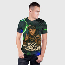 Футболка спортивная мужская XXXTentacion anime style, цвет: 3D-принт — фото 2