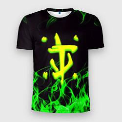 Мужская спорт-футболка Doom кислотное лого