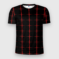 Футболка спортивная мужская Color black red crosses, цвет: 3D-принт