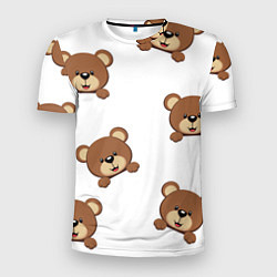 Футболка спортивная мужская Мордашка мишки, цвет: 3D-принт