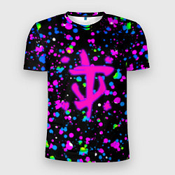 Мужская спорт-футболка Doom цветные краски