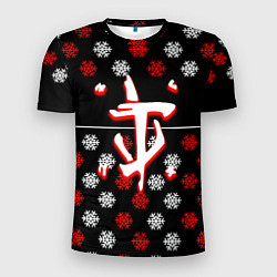 Футболка спортивная мужская Doom winter pattern steel, цвет: 3D-принт