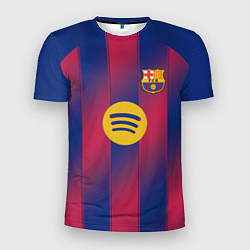 Футболка спортивная мужская Левандовский, Барселона домашняя форма 2025 2026, цвет: 3D-принт