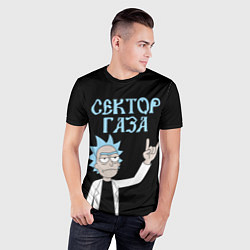 Футболка спортивная мужская Сектор Газа и Рик Санчес из Рик и Морти, цвет: 3D-принт — фото 2