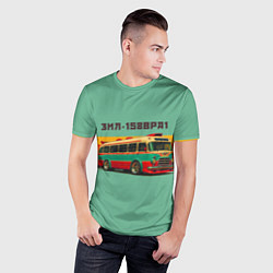 Футболка спортивная мужская Ретро автобус ЗИЛ 158ВРА1 поп-арт, цвет: 3D-принт — фото 2