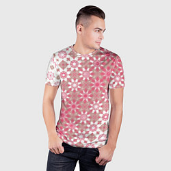 Футболка спортивная мужская Звездная россыпь-розовый, цвет: 3D-принт — фото 2