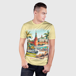 Футболка спортивная мужская Глобальное потепление в Москве, цвет: 3D-принт — фото 2