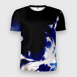 Футболка спортивная мужская Синее пламя, цвет: 3D-принт