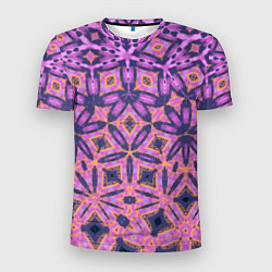 Мужская спорт-футболка Фиолетовая геометрическая метаморфоза