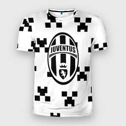 Футболка спортивная мужская Juventus x minecraft pattern, цвет: 3D-принт