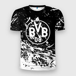 Футболка спортивная мужская Borussia белые краски, цвет: 3D-принт