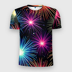 Футболка спортивная мужская Стилизованный праздничный салют, цвет: 3D-принт